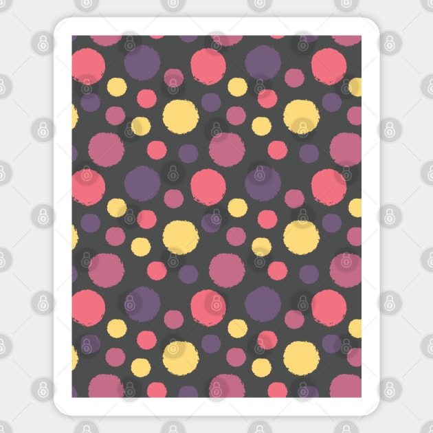 Colorful Circle Seamless Pattern 024#002 Sticker by jeeneecraftz